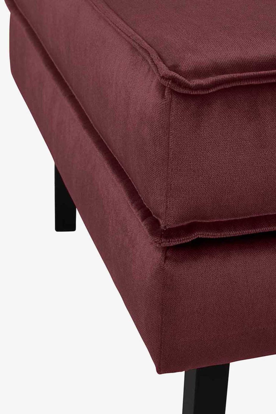 Amsterdam velvet hocker wine red