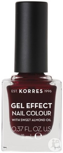 Korres KM Gel Effect Nail Colour 57 Burgundy Red 11ml