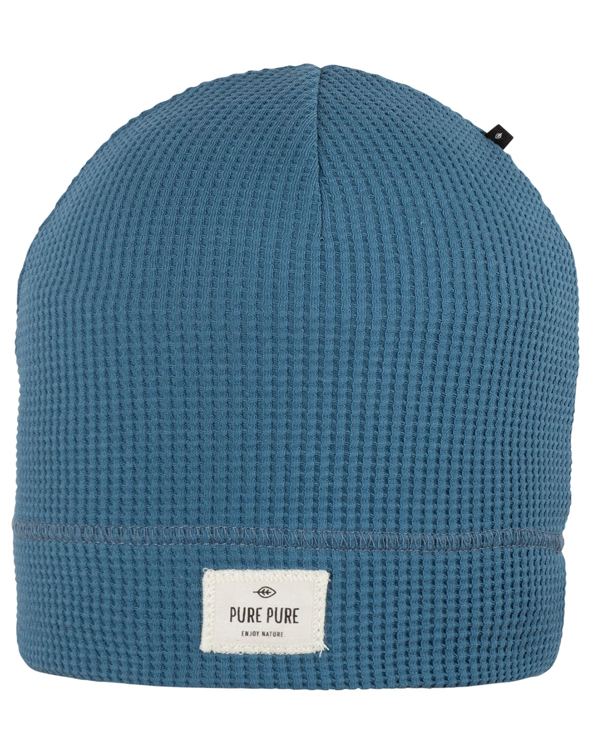 Beanie WAFFLE PIQUÉ in steel blue