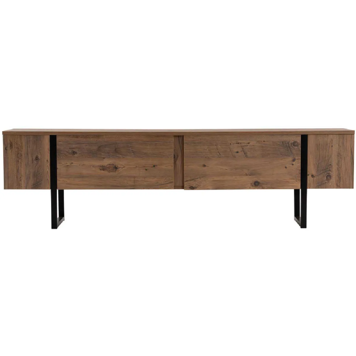 Hanah Home Meuble TV Luxe Pin Noir