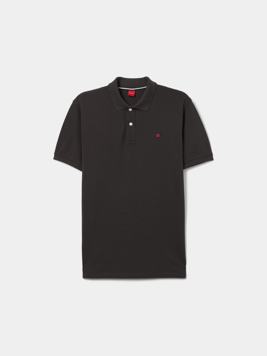 Polo piqué regular fit em algodão