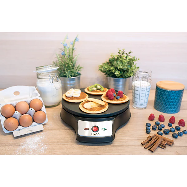 Crêpière 2 en 1 - Crêpes et Pancakes 1000 W DOC143 Livoo