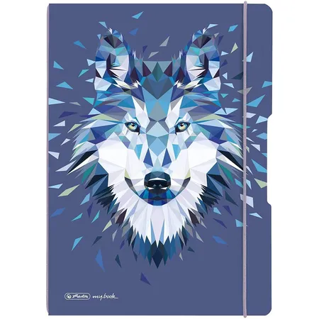 Herlitz Notizheft Wild Animals Wolf, flexibel, A4, PP