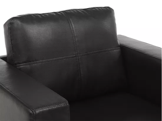 Fauteuil en simili ACKLEY - Noir