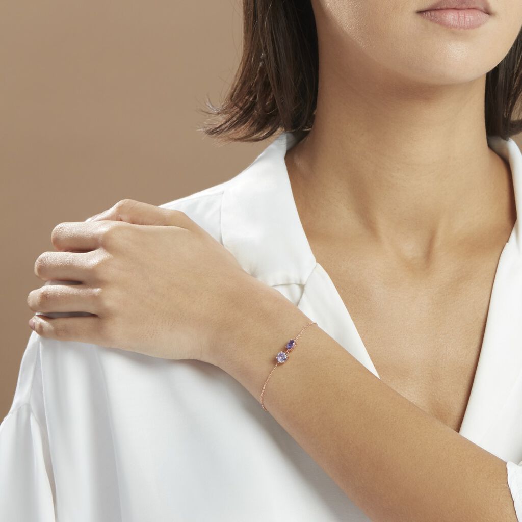 Bracelet Argent Rose Brenna Oxyde De Zirconium