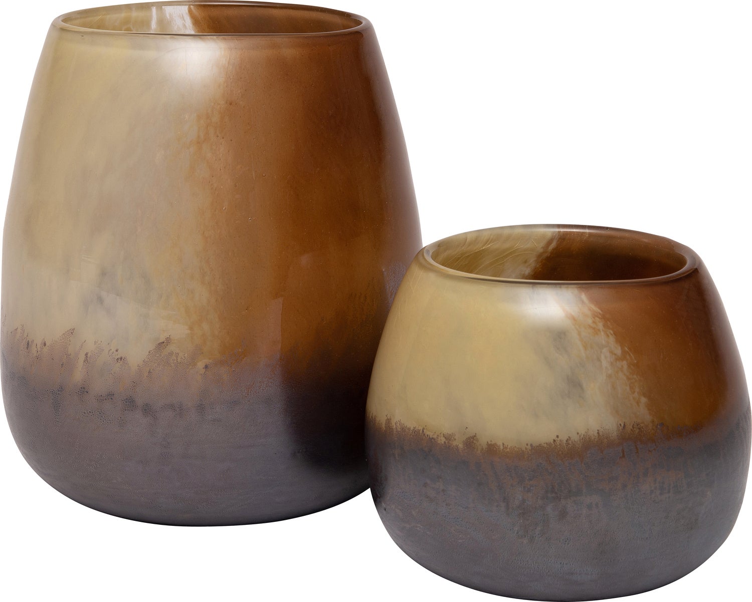 Intratuin bloempot Bryn bruin / grijs D 14,5 H 12 cm