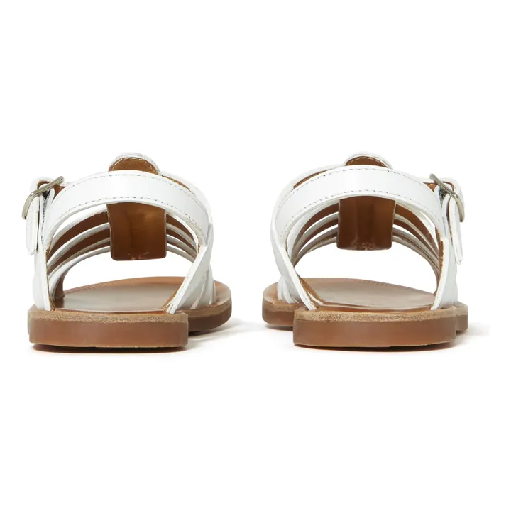 Pom d'Api Sandales Plagette Strap | Blanc - Ivoire