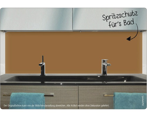 Badkamer achterwand mySPOTTI aqua lichtbruin 90x45 cm