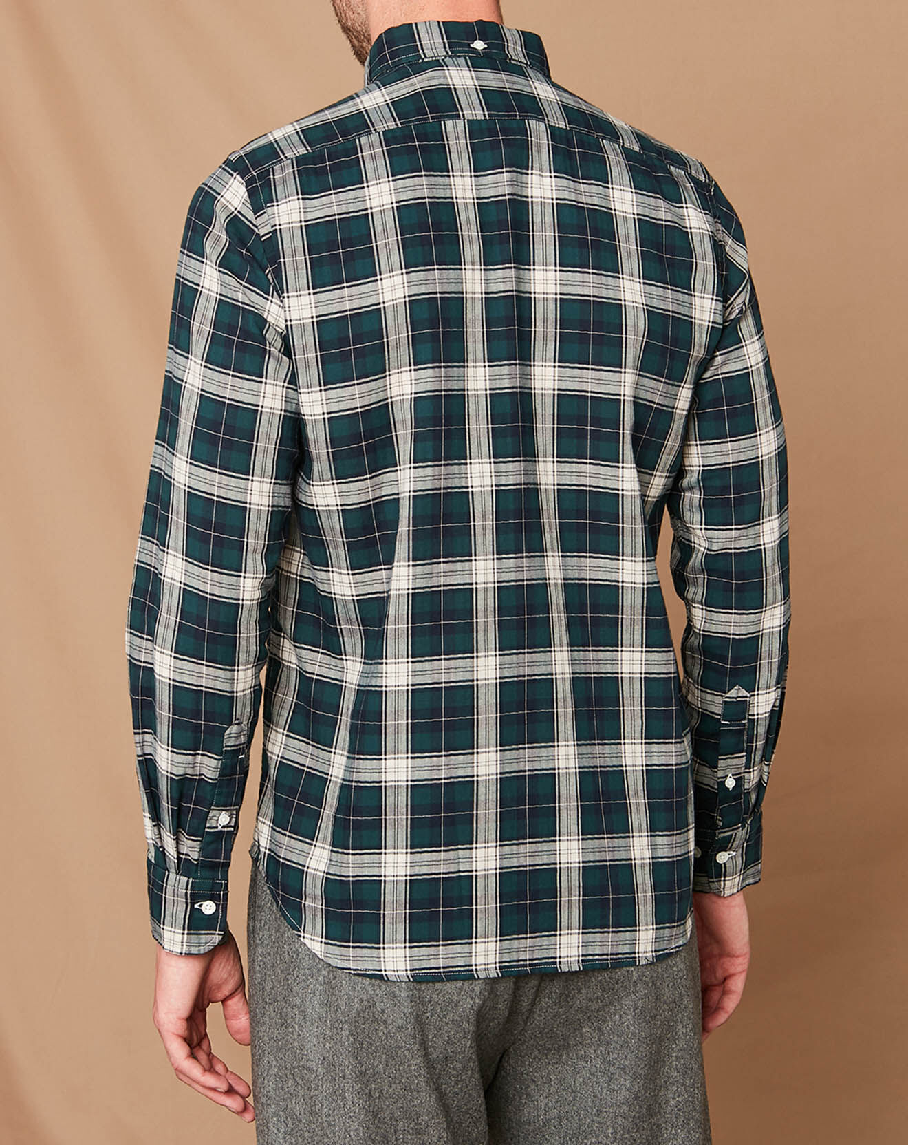 Hartford Chemise Slim Side marine/vert