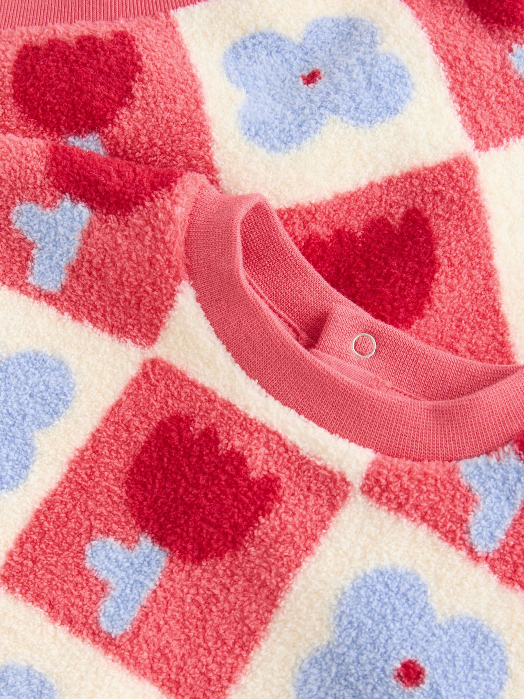 Rood/paars geruit - 2 -delige Set van Fleece Tops en Leggings voor Baby''s (0mnd-2jr)
