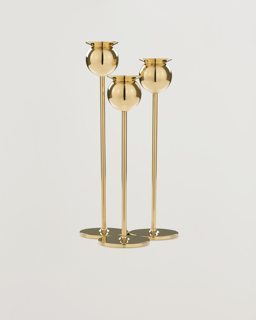 Skultuna The Tulip Candlestick Brass Set of Three