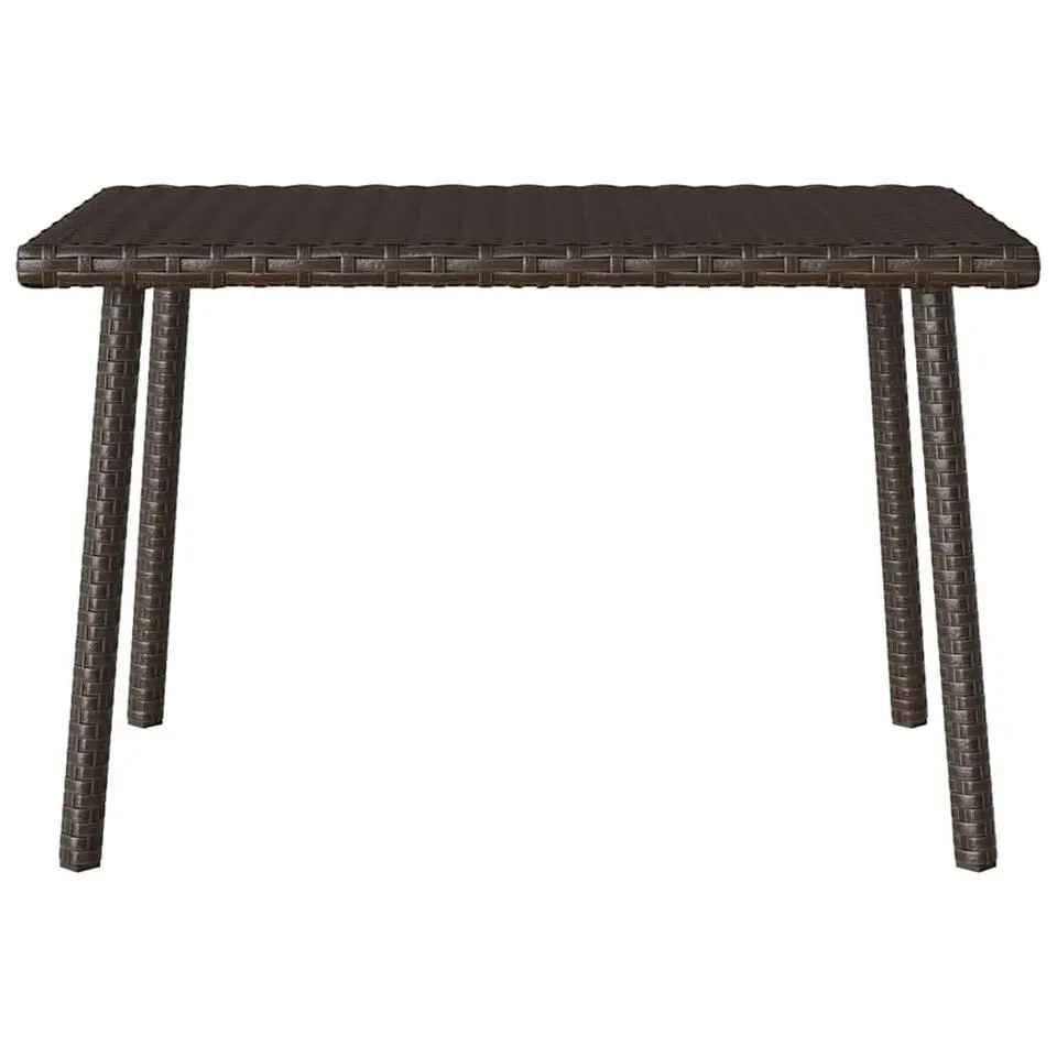 vidaXL - Tuin Salontafel - Bruin - Poly rattan - 60 x 40 x 37 cm