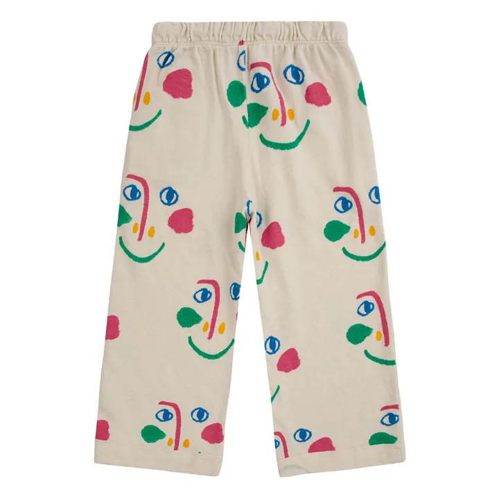 Bobo Choses Jogger Coton Bio Visages | Ecru