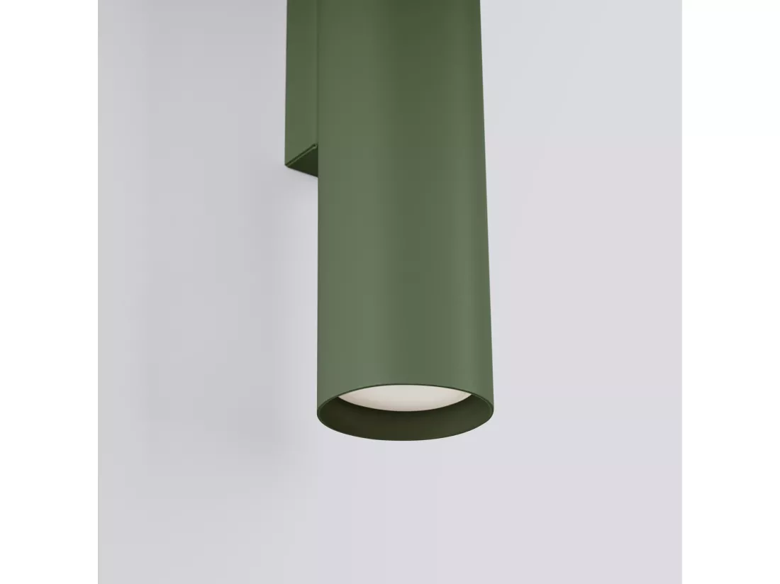 Applique Lagos grenier en acier - 2 sources lumineuses - L.6 x H.30 cm - vert olive