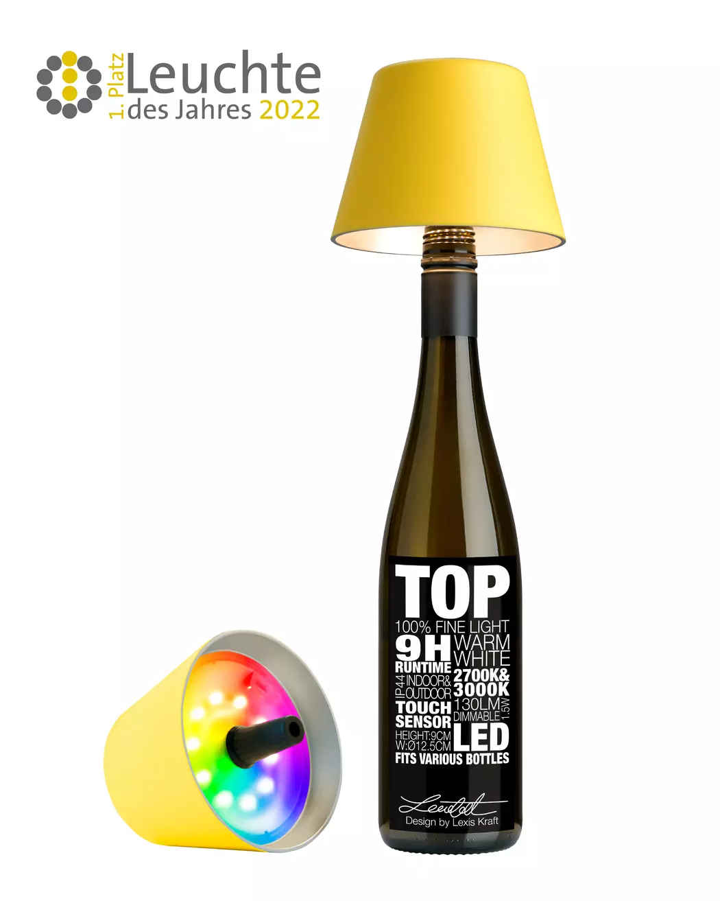 LED-Akku-Flaschenaufsatz Top 2.0