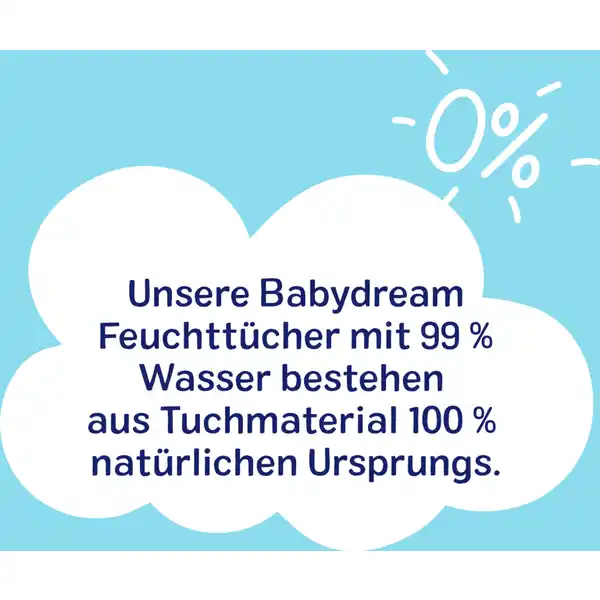 Feuchttücher mit 99 % Wasser