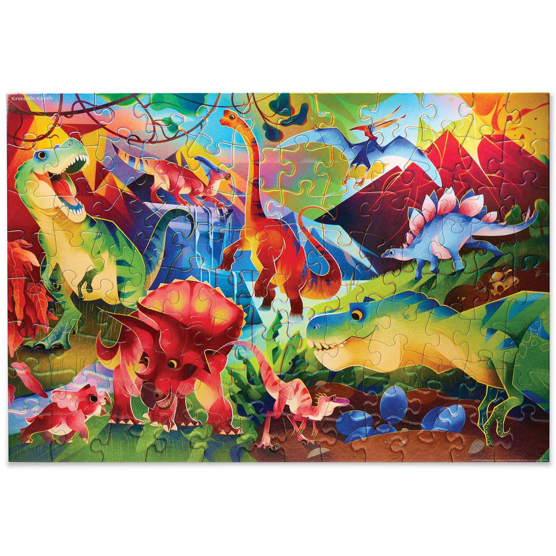 Crocodile creek holografische puzzel dinosaurus