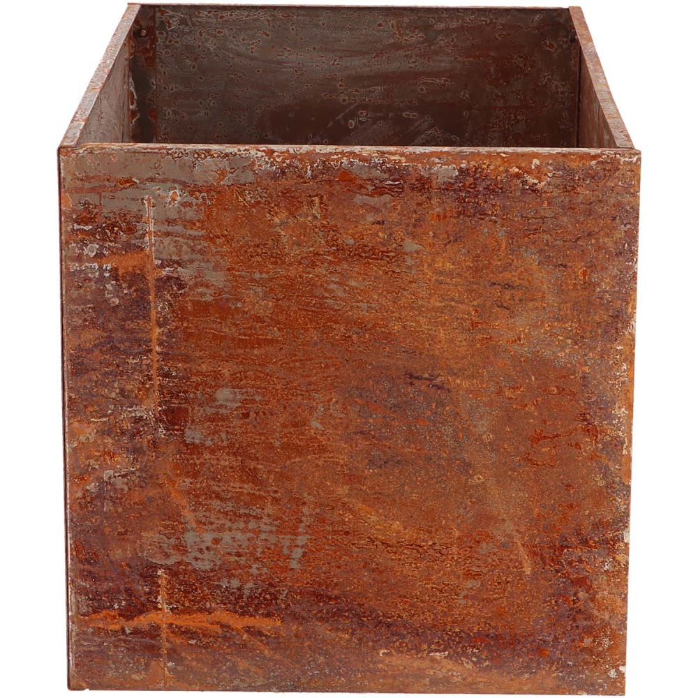 Jardinière en acier corten rouille 58 x 38 x 38 cm