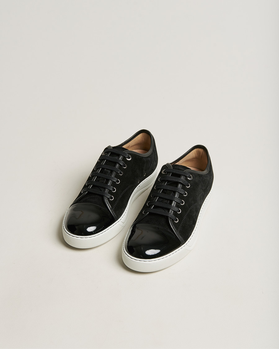 Lanvin DBB1 Patent Cap Toe Sneaker Black