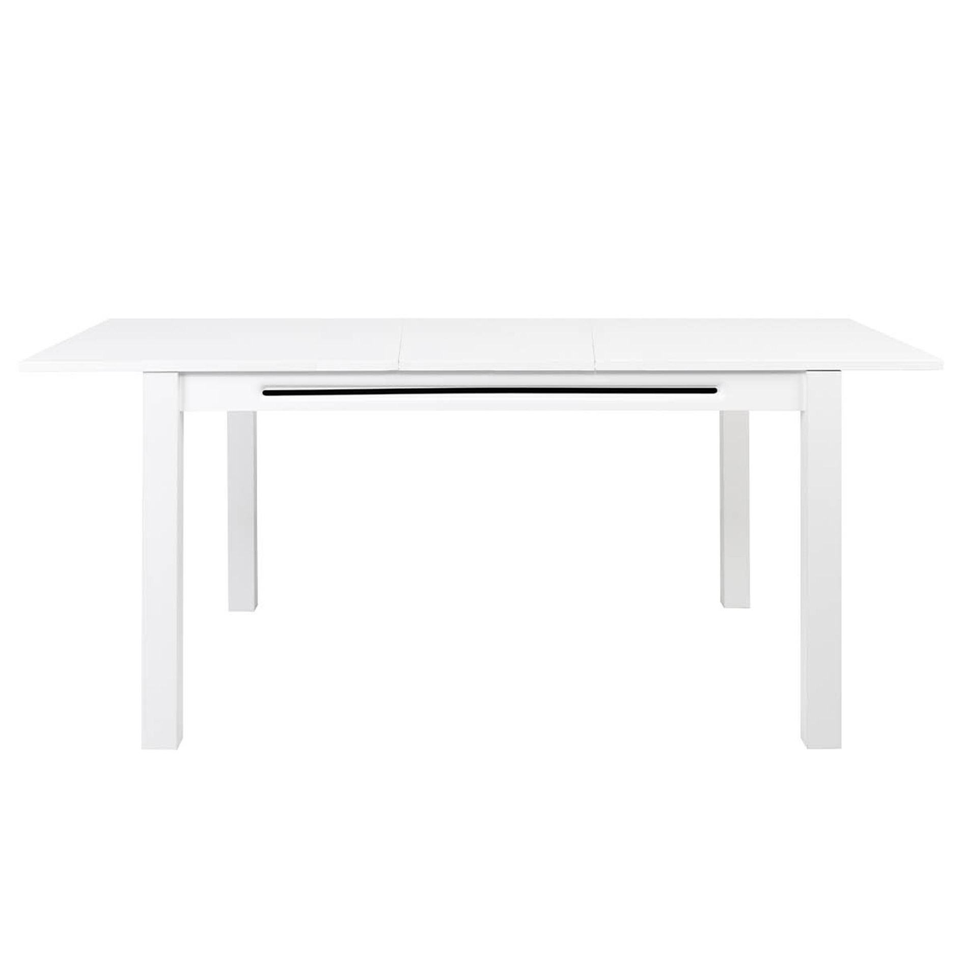 Esstisch - weiß Hochglanz - ausziehbar - 140 cm