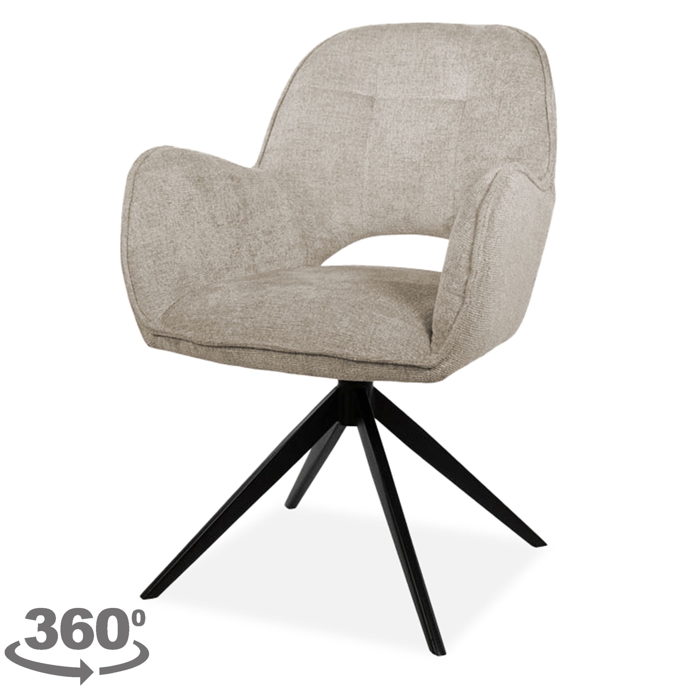 Eetkamerstoel Taupe Alicia B65 x D65 x H91 cm