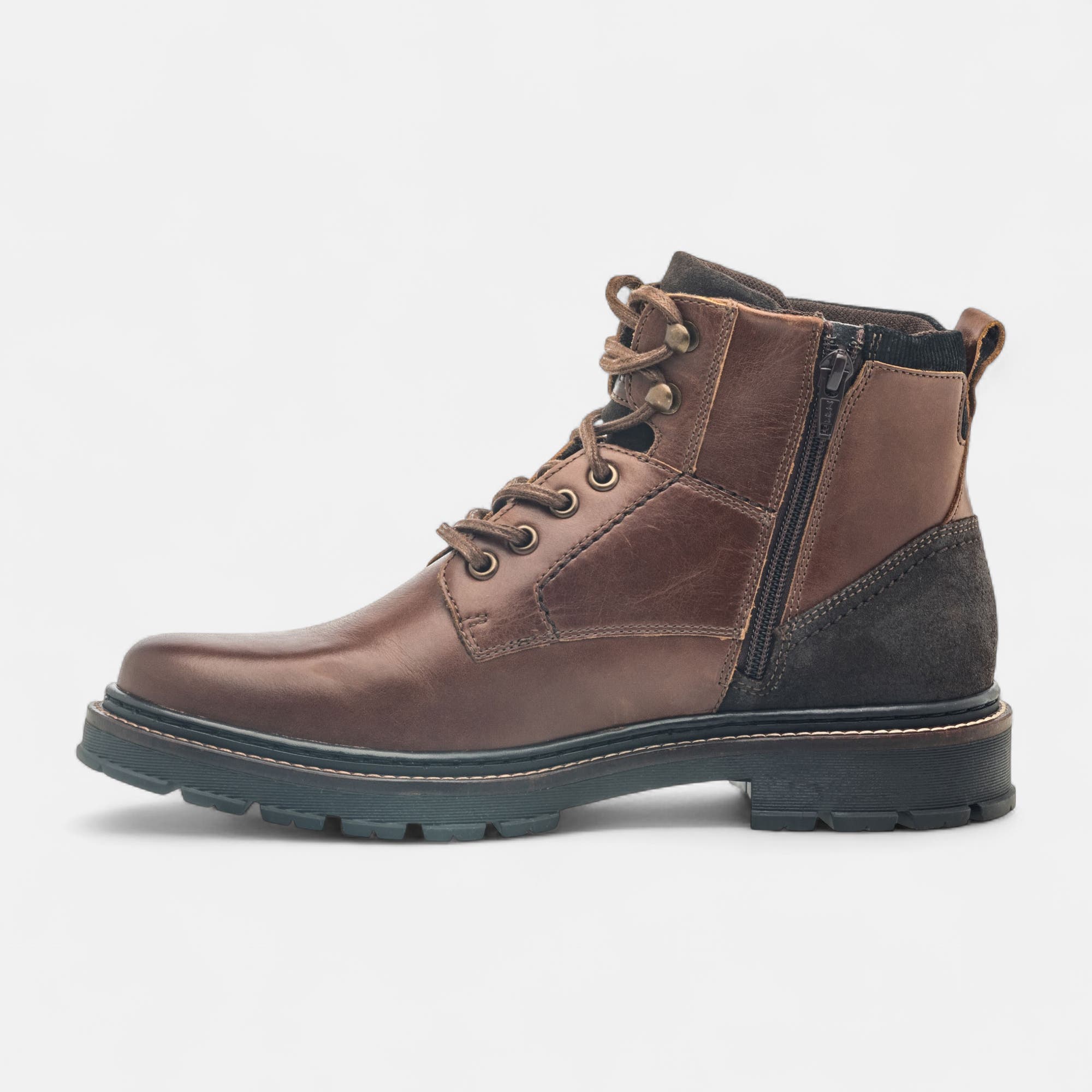 Boots Homme en cuir cognac