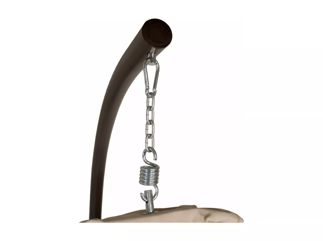 Chaise suspendue SNUGGY avec cadre pour extérieur Beige