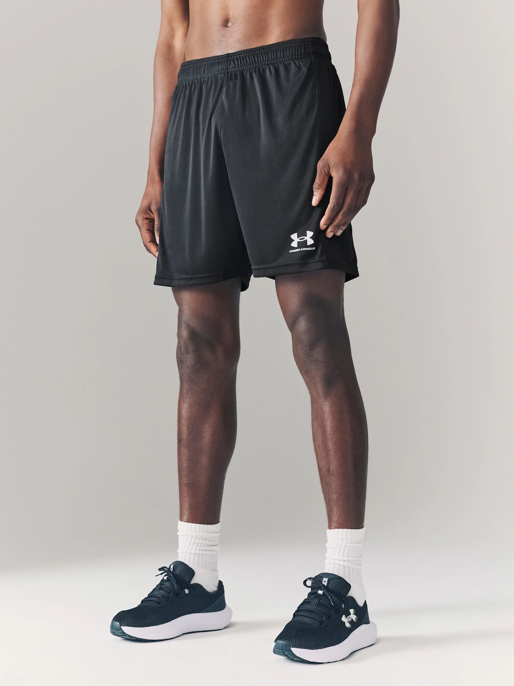 Zwart/wit - Under Armour Challenger gebreide short