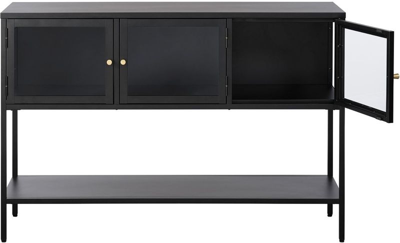 Giga Living - Dressoir Carmel - Zwart - Metaal - 3-Vakken Hoog
