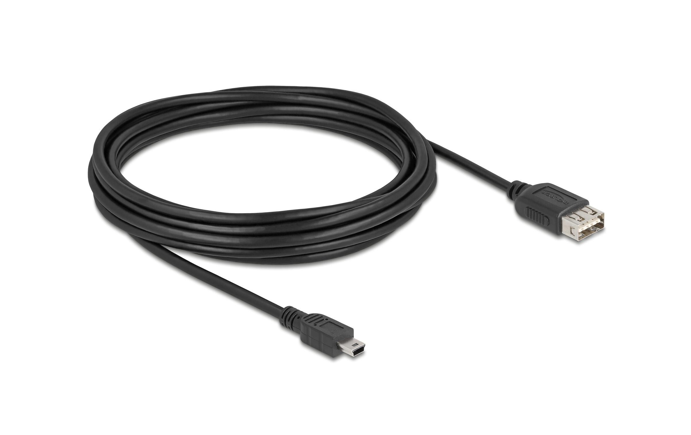 USB 2.0-Kabel USB A - Mini-USB B 5 mKabel für Datenübertragung und Stromversorgung über kurze Distanz