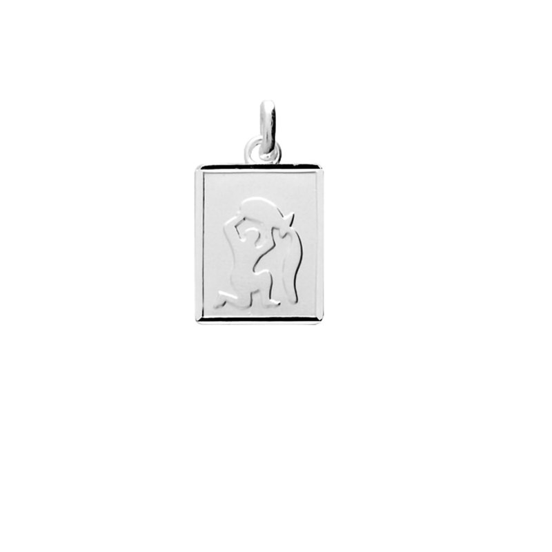 Pendentif mixte - Argent 925 - Signe Astrologique - Verseau