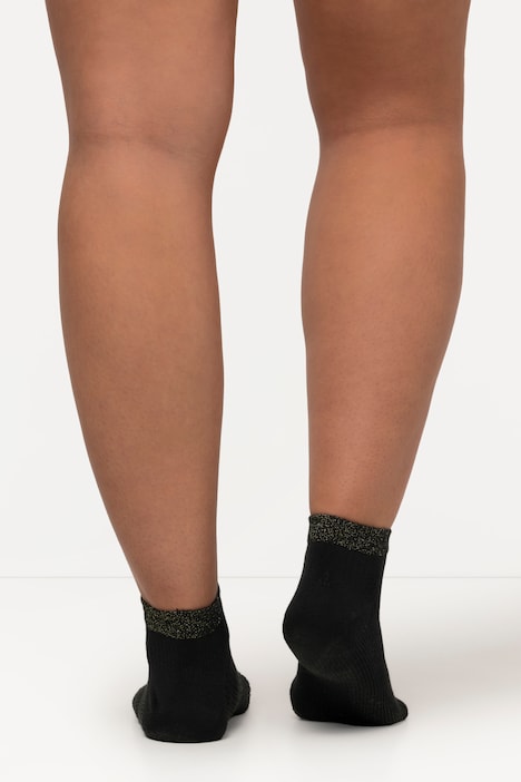 3er Pack, Kurzschaft-Socken, Glitzerbund
