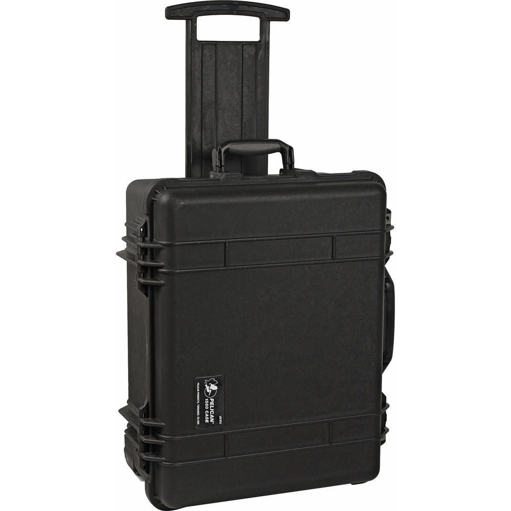 Peli 1560 zwarte trolley met schuim 517x392x229 mm