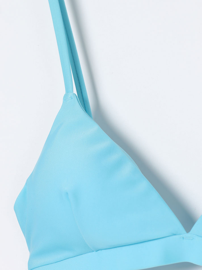 Top de biquíni triangular - Azul