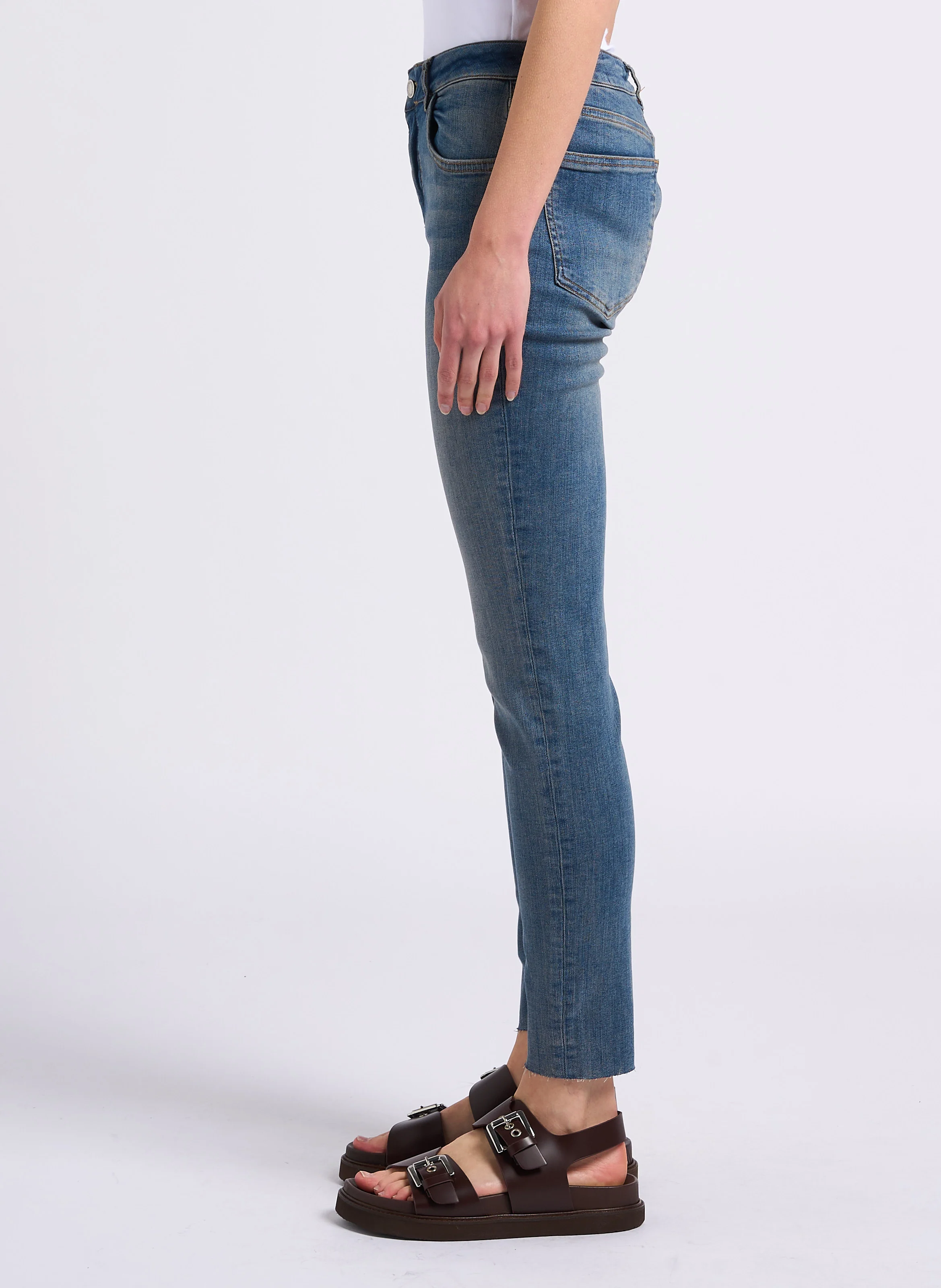 NEVA - Jean skinny en coton mélangé | Bleu