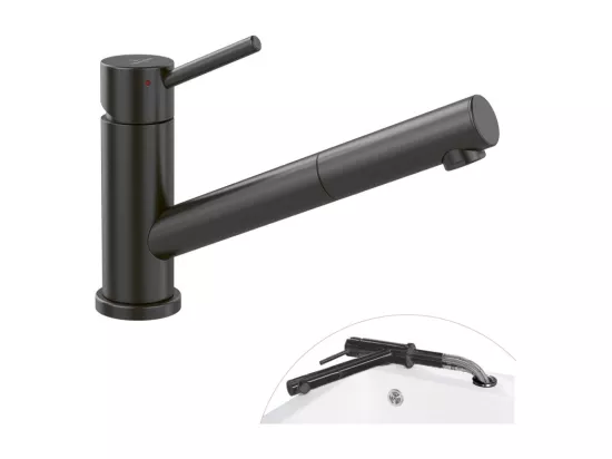 Robinet cuisine rabattable VILLEROY ET BOCH Como Shower window Anthracite