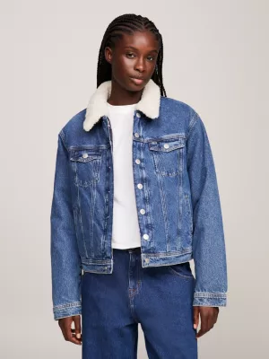 Jaqueta jeans Mom com forro removível