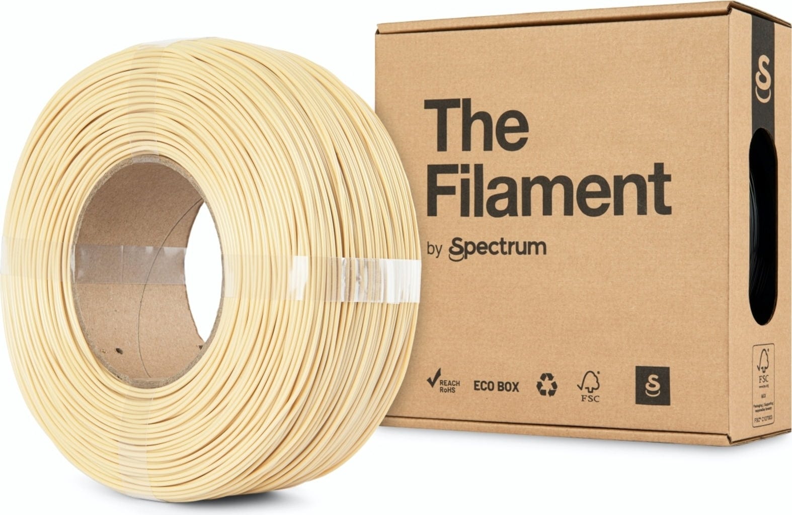 The Filament  ReFill PLA HS Grid Beige, 1,75 mm / 1000 g    Kosteneffizientes High Speed PLA ohne Spule in Grid Beige