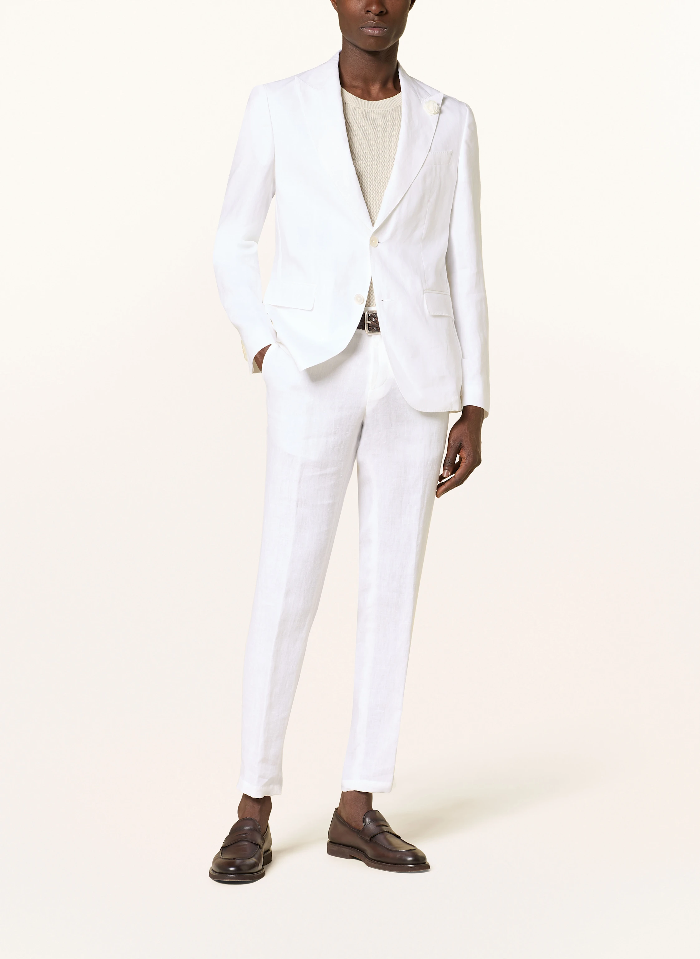 BOSS Anzugsakko HUGE Slim Fit aus Leinen