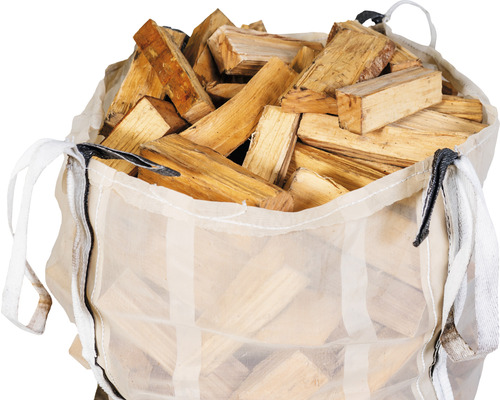 Brandhout, aanmaakhout, HORNBACH FORST Beukenhout in een houtzak, klaar om te branden, 1,6 kubieke meter (los), 28-33 cm, luchtgedroogd, plus statiegeld