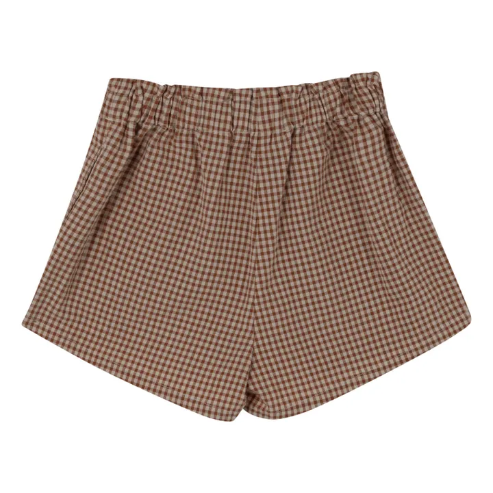 Babe & Tess Short Vichy Brodé | Argile