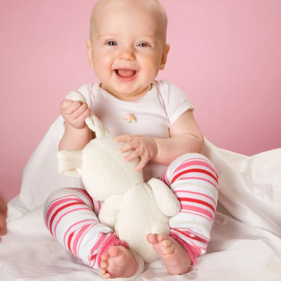 Hoppediz Beinstulpen Bio-Babystulpen malvecreme