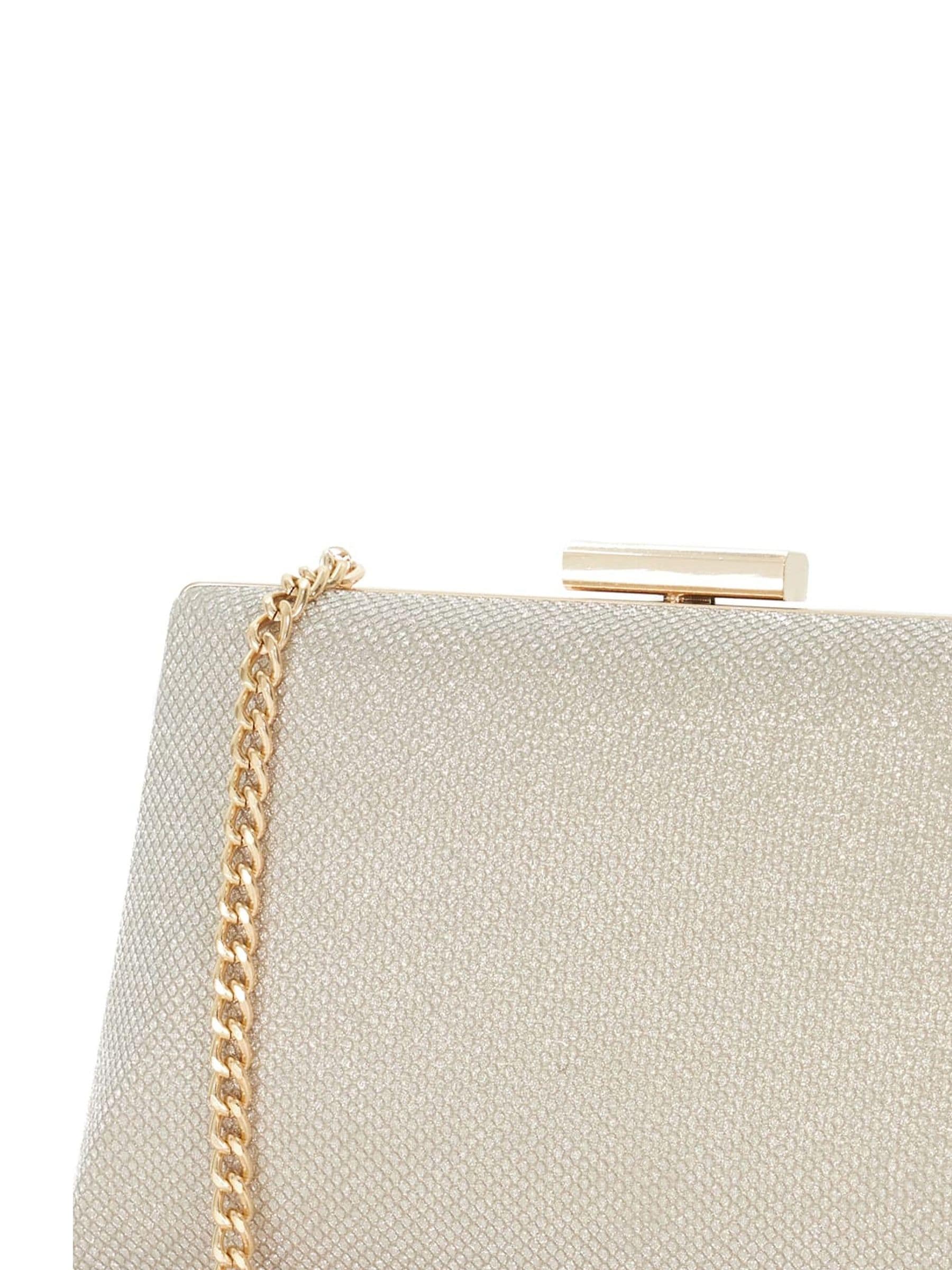 Goud - Dune London Bellaria - Hoekige clutch met frame