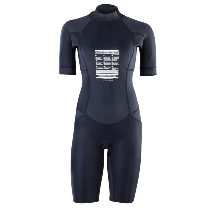 Shorty neoprene femme ion static 2-2 ss backzip noir