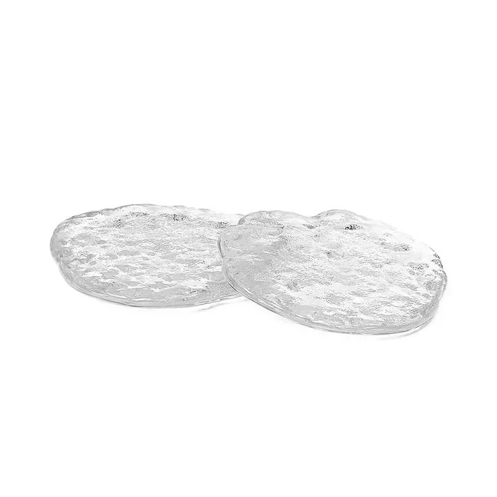Ferm Living - Momento Glasteller 26 x 21 cm, klar (2er-Set)
