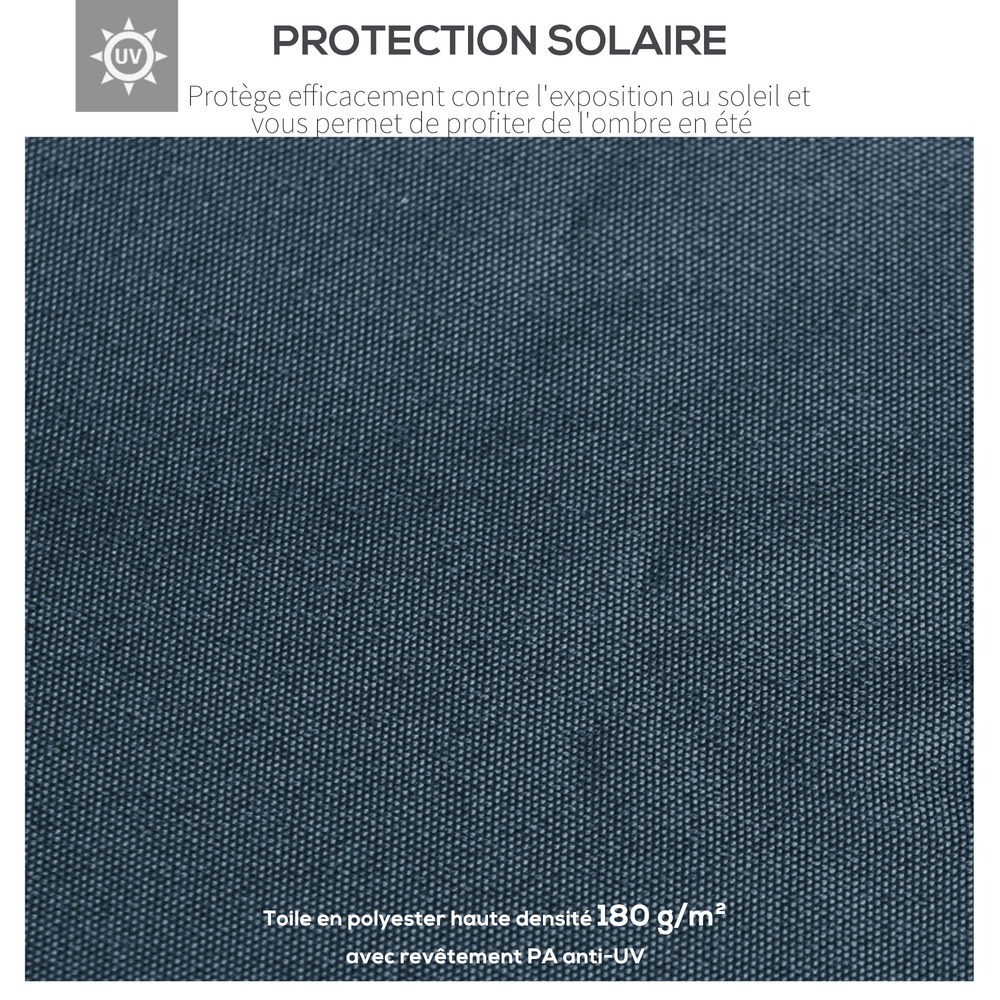 Toile de rechange pour pavillon tonnelle tente 3 x 3 m polyester haute densité 180 g/m² revêtement pa anti-uv gris