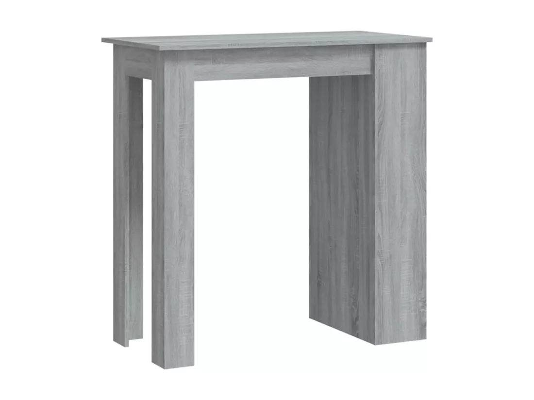 Table de bar avec rangement Sonoma gris 102x50x103,5 cm