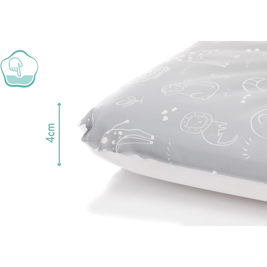 fillikid Wickelauflage Softy Large Safari grau 85x75 cm