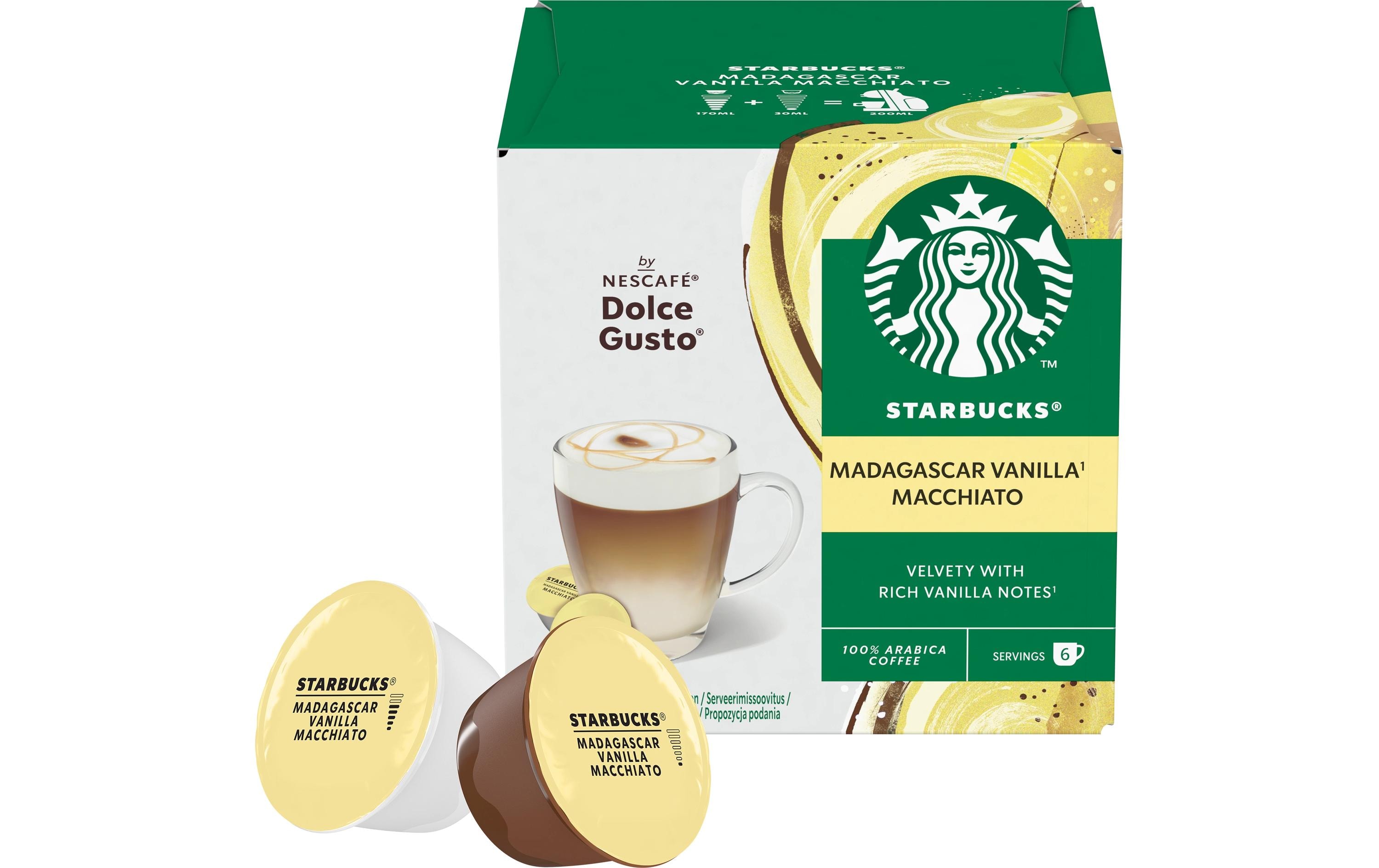Kaffeekapseln Madagascar Vanilla Macchiato 6 PortionenKaffeekapseln für Nescafé Dolce Gusto Maschinen
