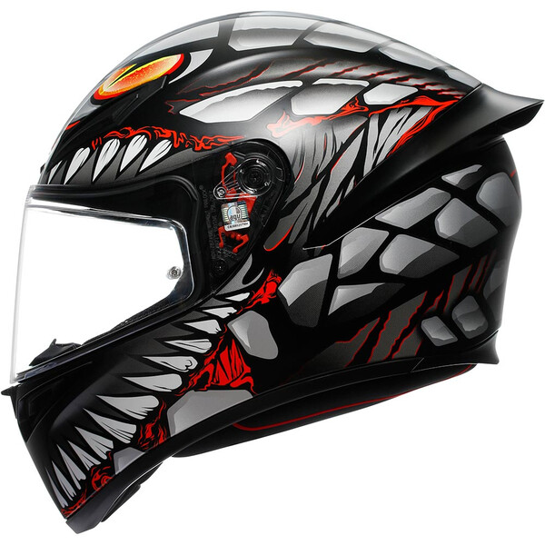 AGV - Casque K1 S Lyzard Noir Mat / Gris / Rouge